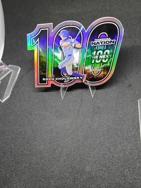 Roch Cholowsky Baseball Nation '100' Holographic Cake Topper - Multicolor